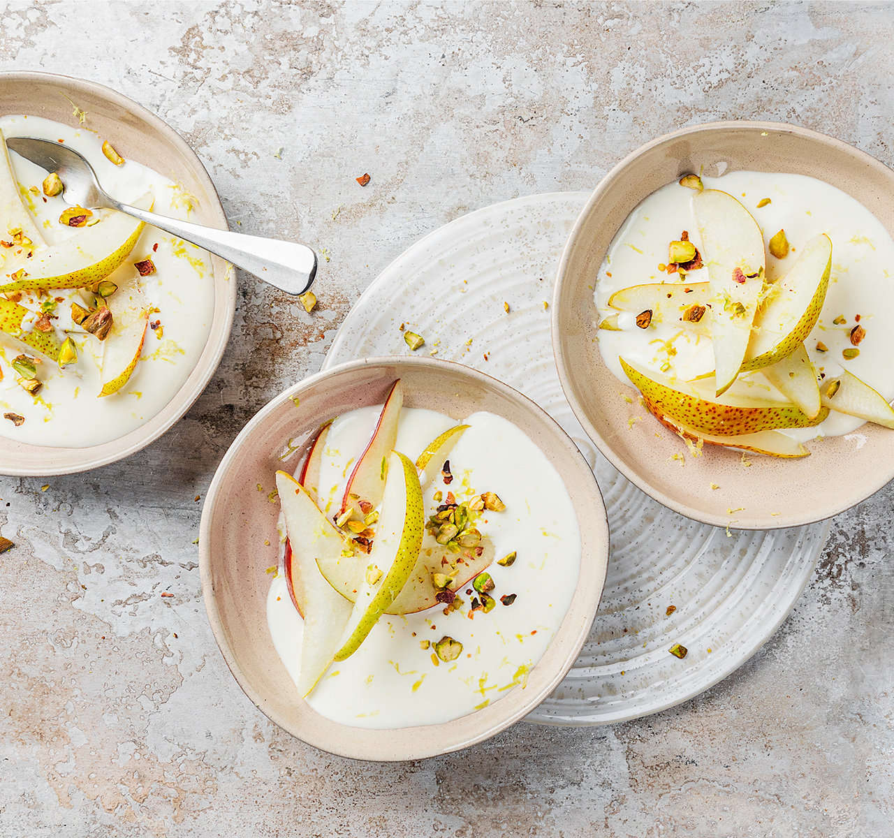 Quark al limone e pere
