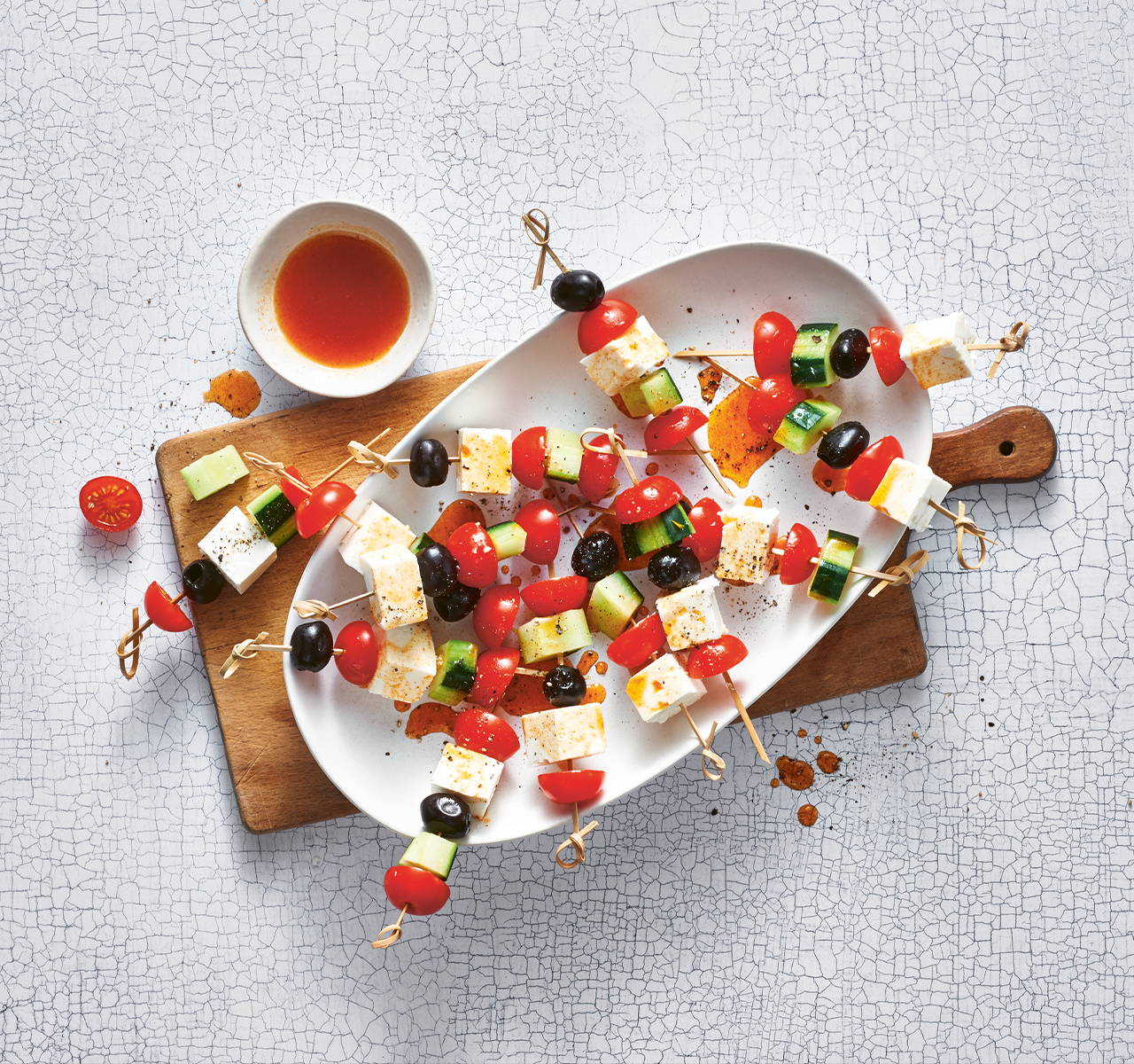 Feta-Gurken-Spiessli